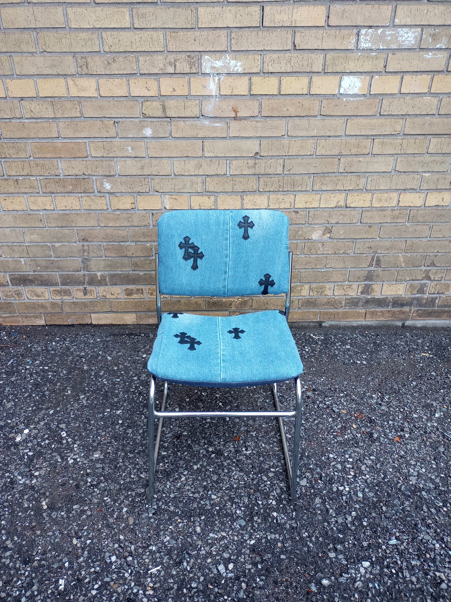 Vintage 8600 Chrome Hearts Upholstered Stack Chair – One of a Kind