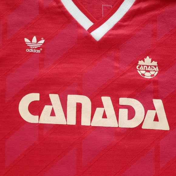 VINTAGE RARE 1980s Adidas Team Canada Soccer Jersey Holliday