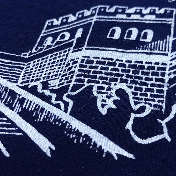 Vintage 1980s I Climbed the Great Wall Of China Quarter Zip Sweater