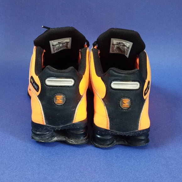Nike Shox NZ Leather Running Shoes Sneakers Orange Crimson Black Men’s 378341-801