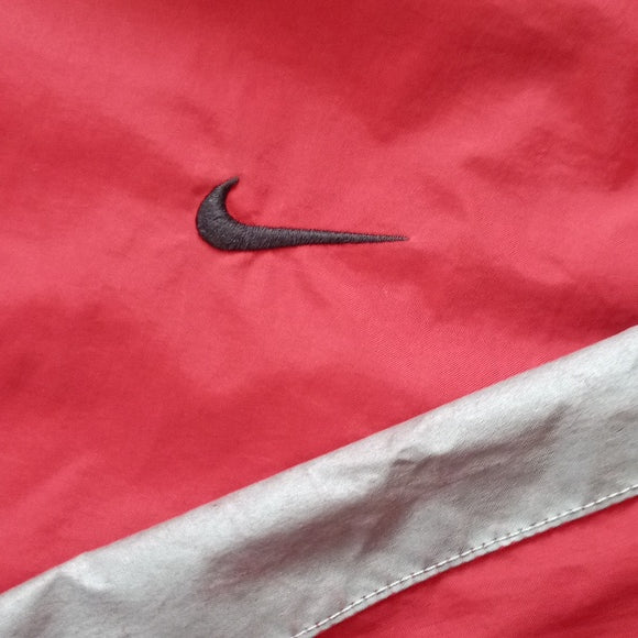 Vintage Y2K Red Silver Essential Nike Windbreaker Jacket