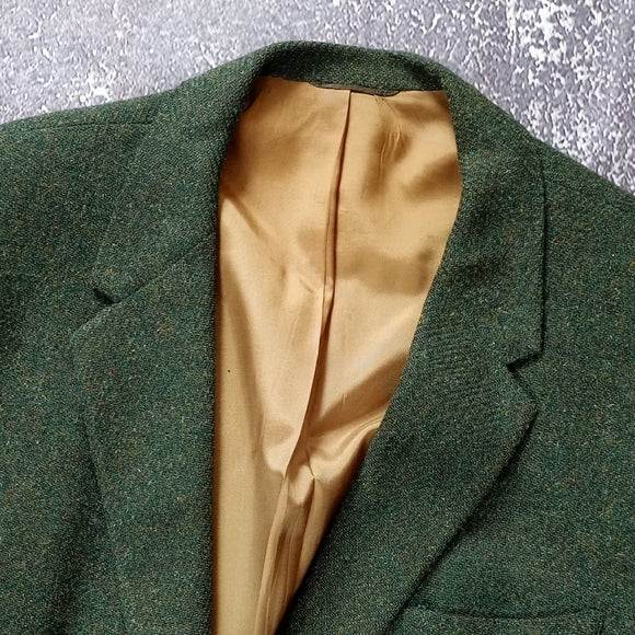 Vintage SAUVE FRERES CONTOUR CUT SAVILE ROW Men's Green Blazer