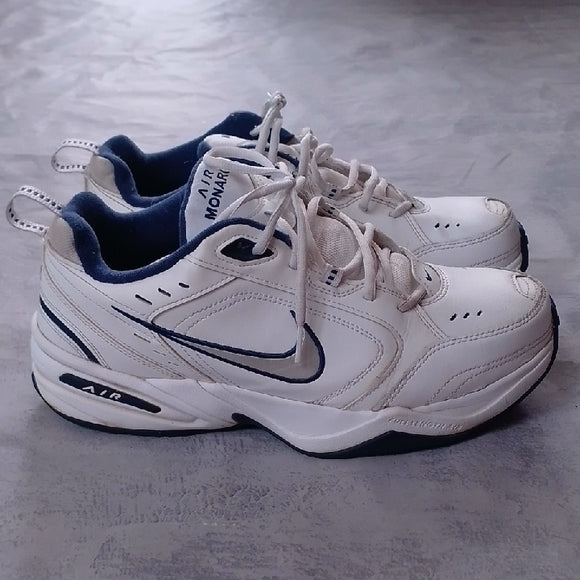 Nike Air Monarch IV Men's White and Navy Sneakers