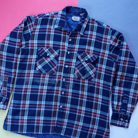 Vintage 1970s Sears Lumberjack Plaid Button-Up Jacket unisex