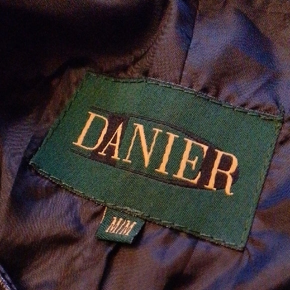 VINTAGE 90s Danier Midnight Black Leather Vest