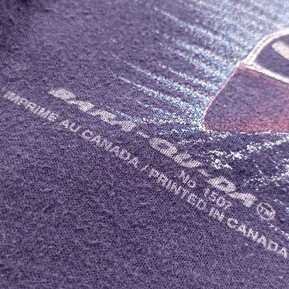 Vintage 90s Canoeing At Night with Moon In Woods Bara-Qu-Da Sweater Unisex