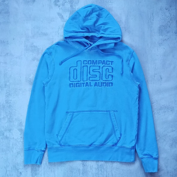 Compact disc Digital Audio Pullover Hoodie Blue