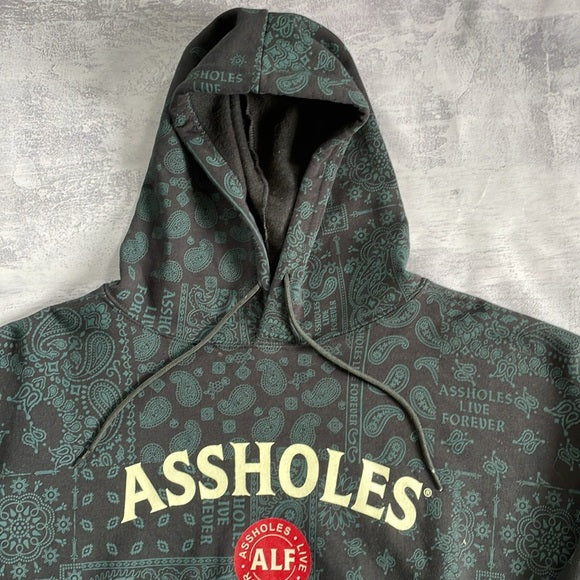 ALF Assholes Live Forever Hoodie Sweater With Bandana Print
