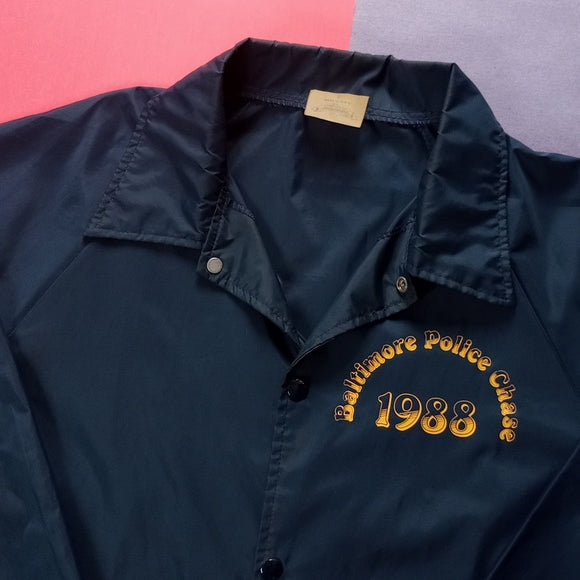 Vintage 1988 Baltimore Police Chase Miller Lite Button-Up Jacket Unisex