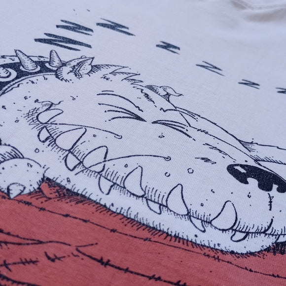 Vintage 90s Distressed BULLDOZER Sleeping Dog Graphic Tee The Original Bullies