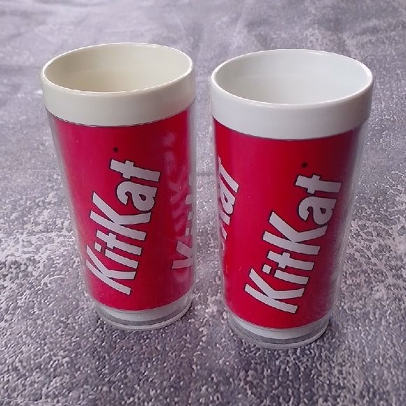 Vintage Kit Kat Red Plastic Cups EAGLE BRAND