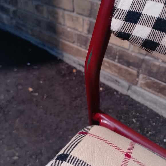 Vintage 8600 Burberry Upholstered Stack Chair – One of a Kind
