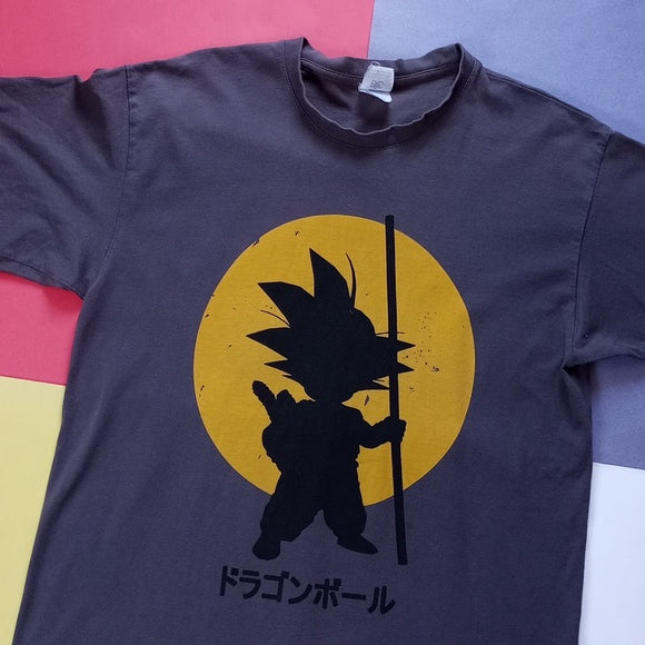 Dragon Ball Z Young Goku Silhouette In Front of The Sun Graphic T-Shirt unisex
