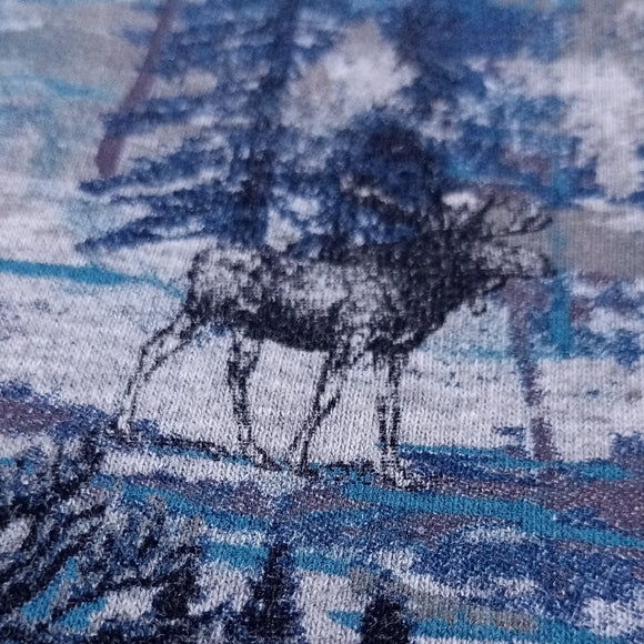 Vintage Nothern Reflections Naturescape Wilderness Wildlife Print Crewneck Sweat