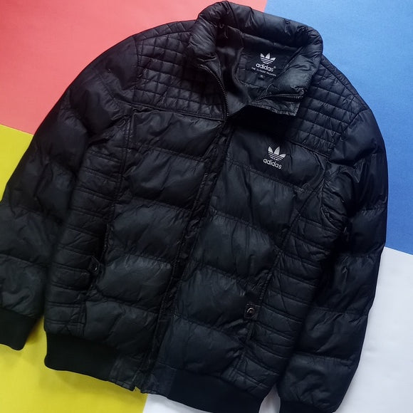 Vintage 90s Adidas Black Essential Puffer Jacket UNISEX