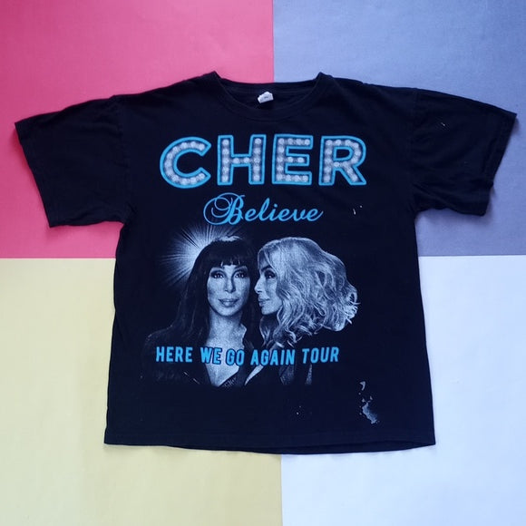 CHER Beleive Here We Go Again Tour 2019 BIG PRINT T-Shirt