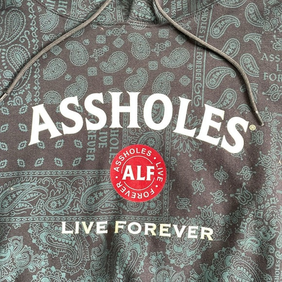 ALF Assholes Live Forever Hoodie Sweater With Bandana Print