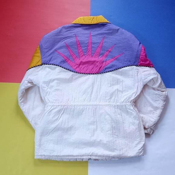 Vintage 90s Sun Funky Colour Block Winter Jacket Eureca