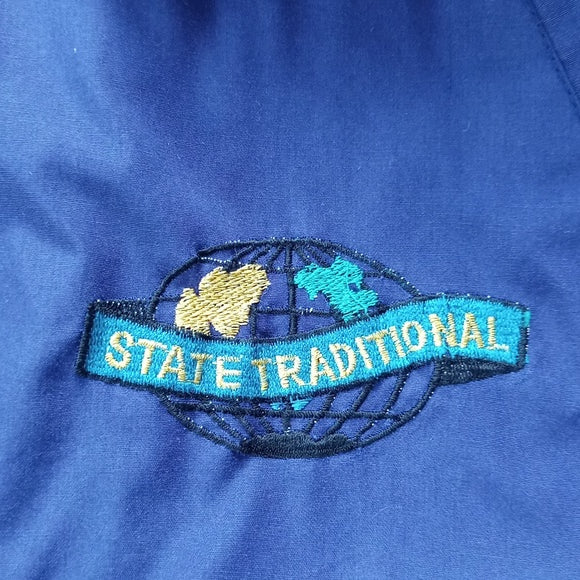 Vintage 1990s State Tradition Retro Pattern Aunt Viv Windbreaker Jacket unisex