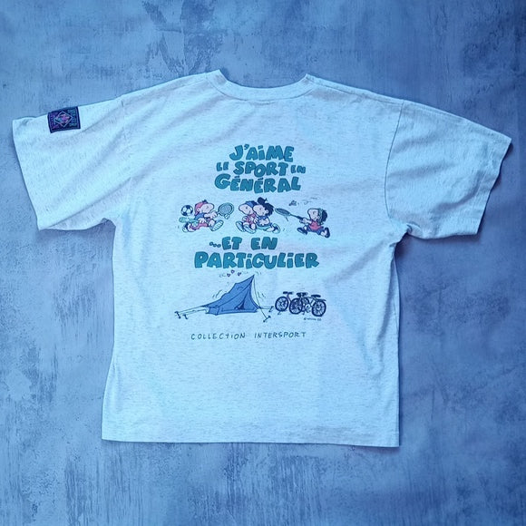 Vintage 90s Les Natchous J'aime Le Sport En General Hunter Design Single Stitch