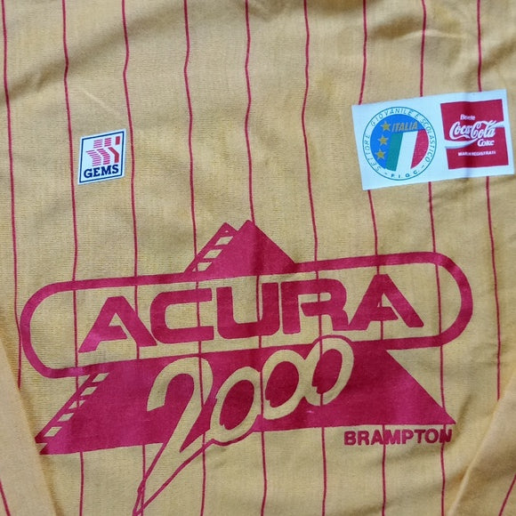 Vintage ACURA 2000 Brampton Italia F.I.G.C. Made In Italy Soccer Jersey