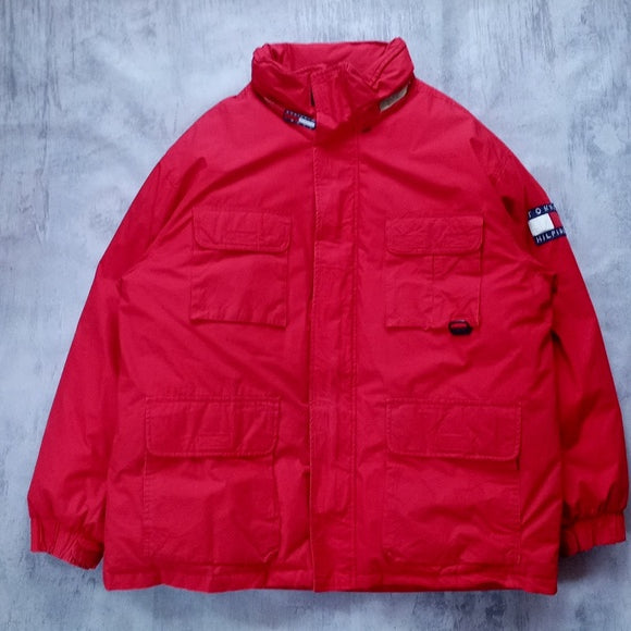 Vintage Tommy Hilfiger Goose Down Cargo Pocket Puffer Jacket