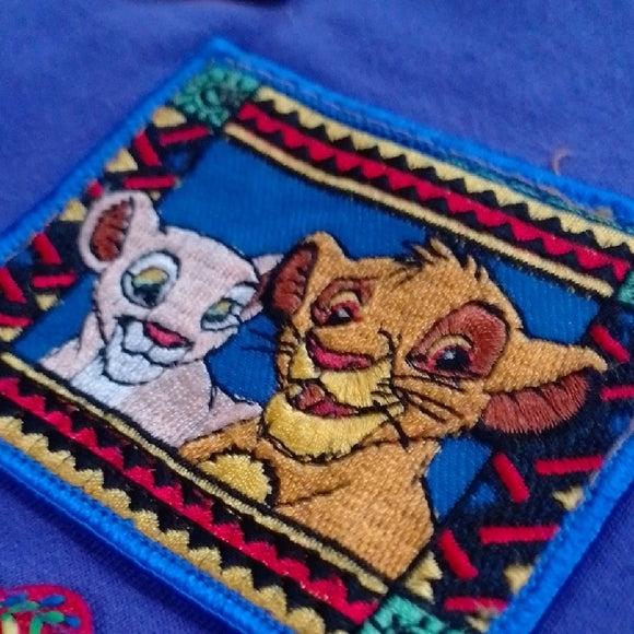 Vintage 90s Disney The Lion King Longsleeve Floral Dress