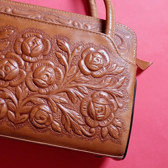 Vintage 1960s MONT ABUR Leather Tooled Purse