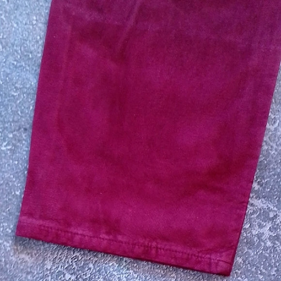 Vintage 90s SKOTTS SUEDE Vibrant Red LEATHER Pants WASHABLE