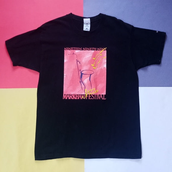 Vintage 1999 Markham Jazz Festival Sax T-Shirt