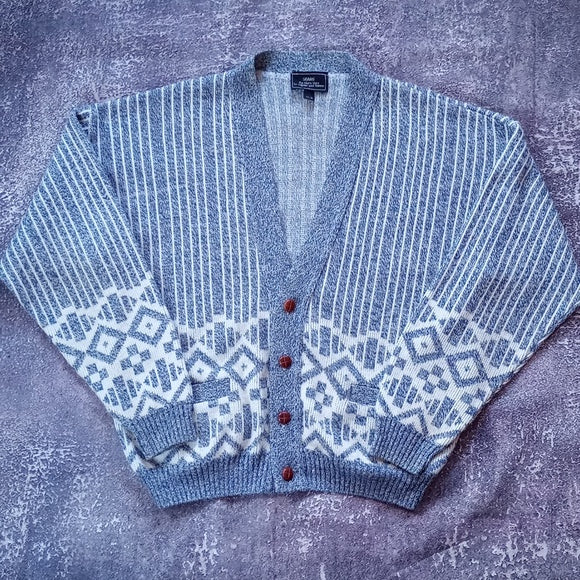Vintage 90s SEARS Dad/Grandpa Sweater Cardigan UNISEX