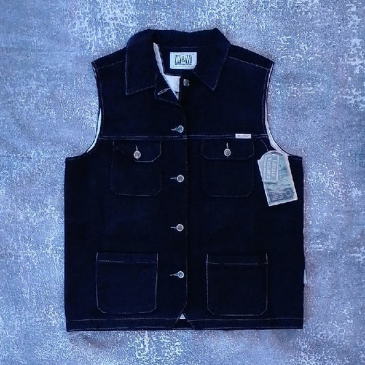 SKOTTS SUEDE WASH & WEAR LEATHER BLACK VEST