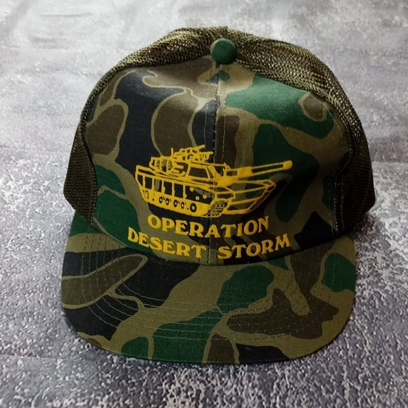 VINTAGE 90s Camouflage Operation Desert Storm Cap