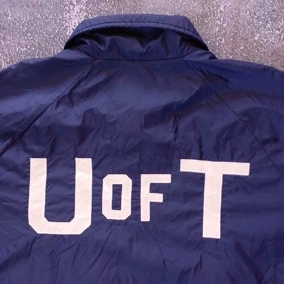 VINTAGE 90s Blue U of T Windbreaker Jacket University Of Toronto