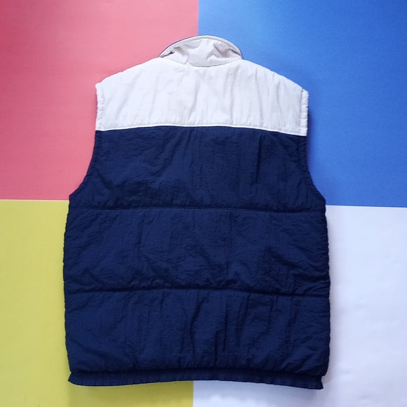 Vintage 90s Nike Essential Puffer Vest Blue/White