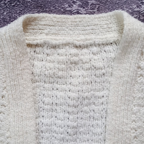 Vintage 90s Cardigan with Pockets White Unisex