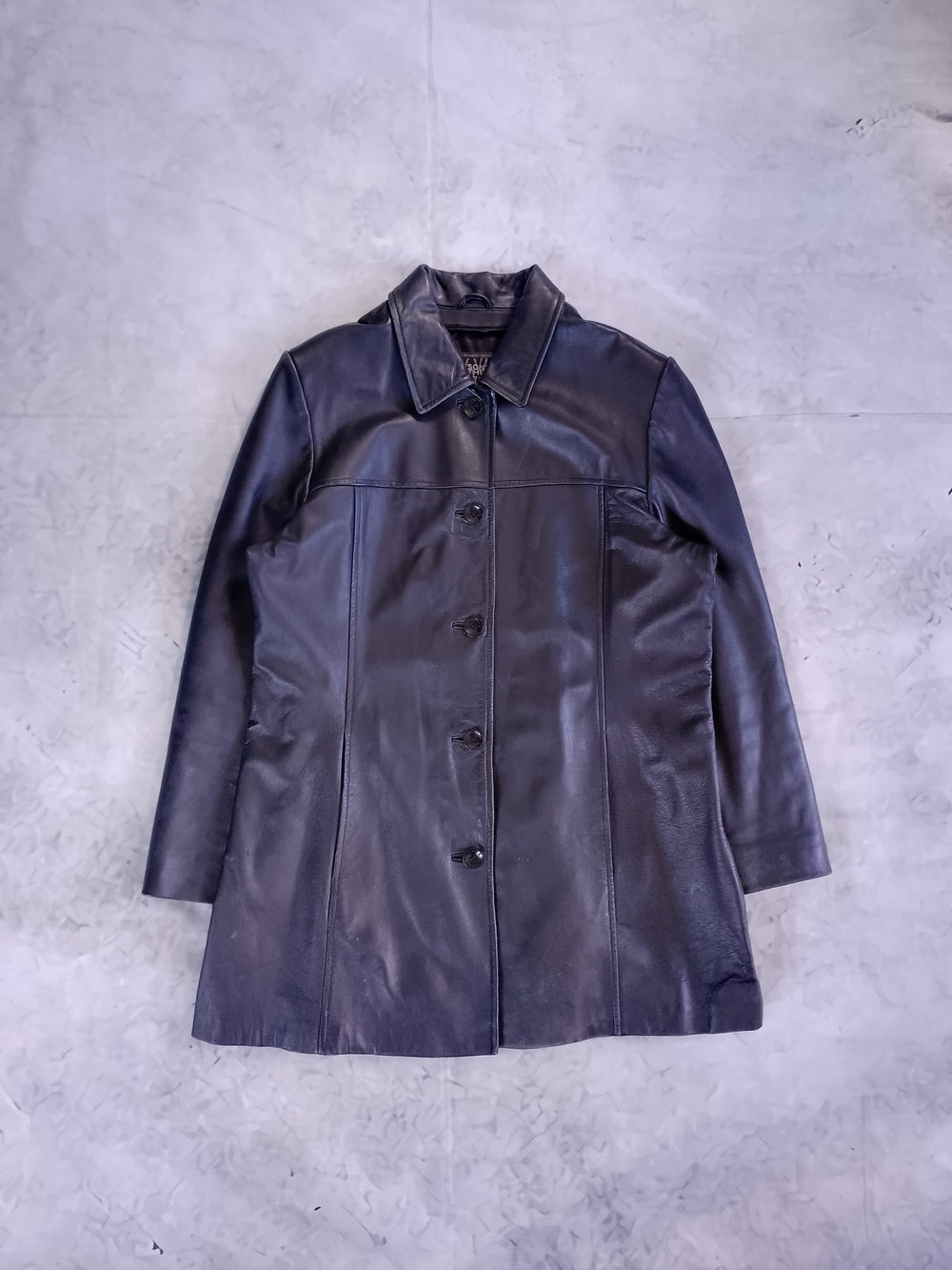 Vintage Leather Button-Front Women's Coat Wilsons Leather