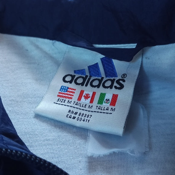 Vintage 90s Adidas Essential Striped Windbreaker Jacket UNISEX