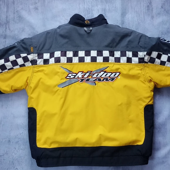 ski-doo Team Performance Jacket Light Distress Checkered Flag Arm UNISEX