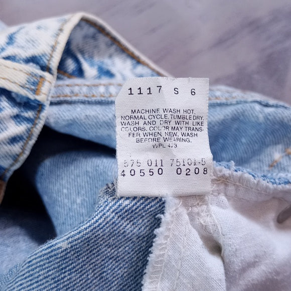 Vintage 90s Levis Orange Tag Acid Wash Denim Jeans 40550 0208 UNISEX