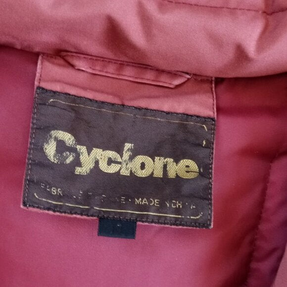 Vintage 1980s Cyclone Goose Down Shell Puffer Long Jacket