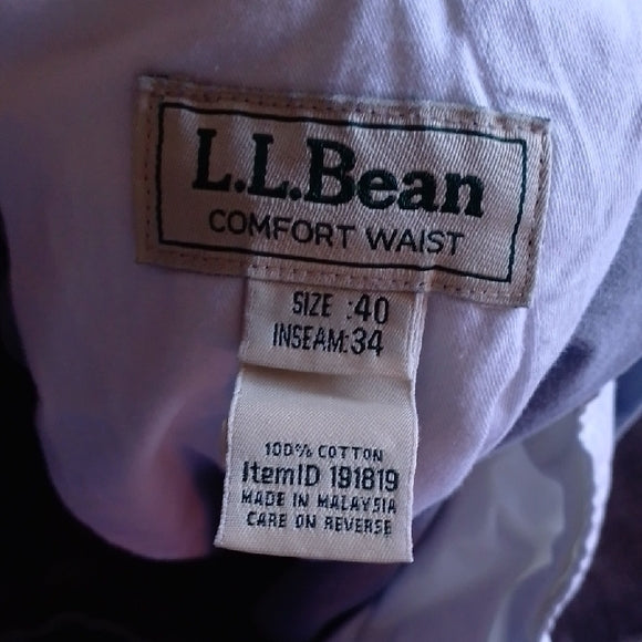 LLBEAN Men's Gray Cargo Pants BAGGY