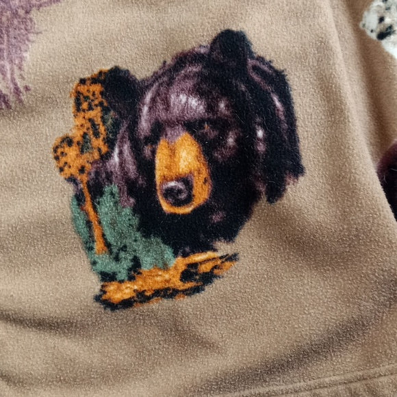 Vintage Y2K Bears Wildlife ZipUp Sweater