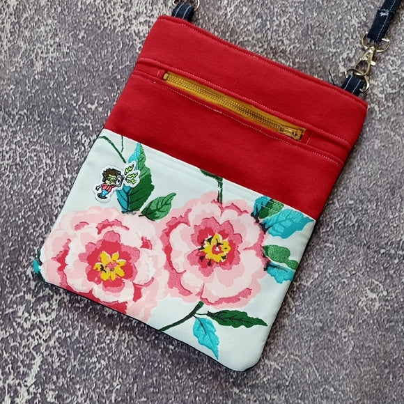 One-of-a-Kind Reworked Vintage Floral Crossbody Bag – Unisex