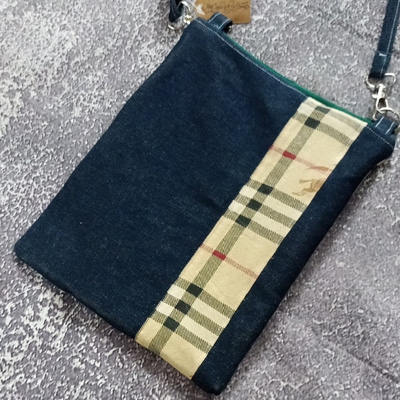 One-of-a-Kind Reworked Burberry Crossbody Bag – Unisex