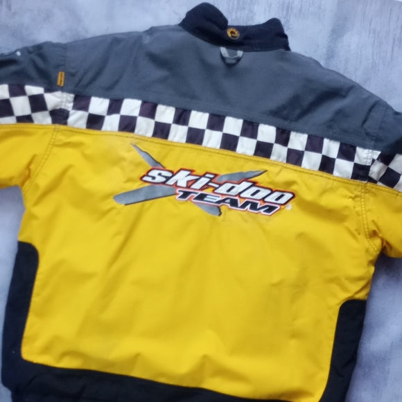 ski-doo Team Performance Jacket Light Distress Checkered Flag Arm UNISEX