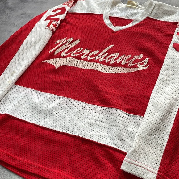 Vintage MERCHANTS With Red Leafs #23 Hall Bros Hockey Jersey