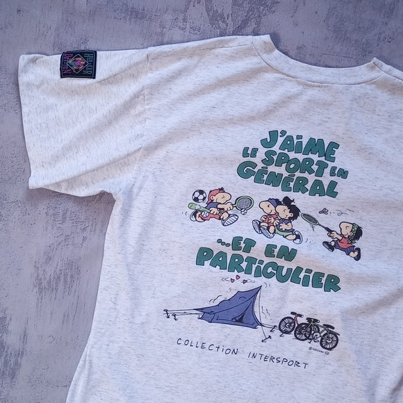 Vintage 90s Les Natchous J'aime Le Sport En General Hunter Design Single Stitch
