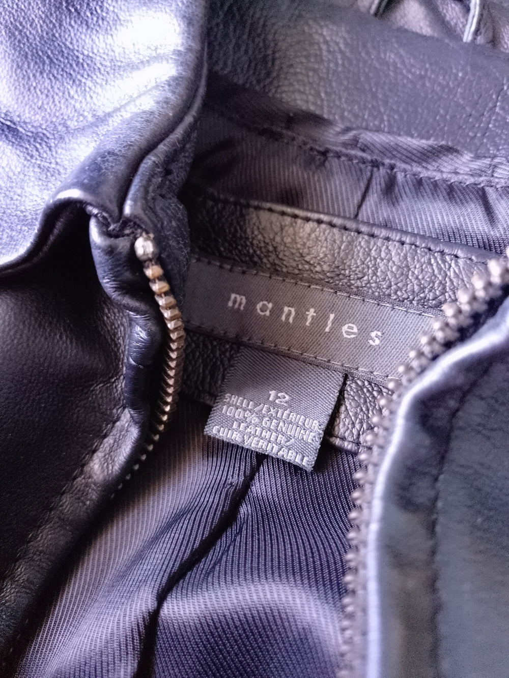MANTLES Classic Black Leather Jacket