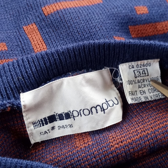 Vintage Funky Pattern Crewneck Sweater Unisex